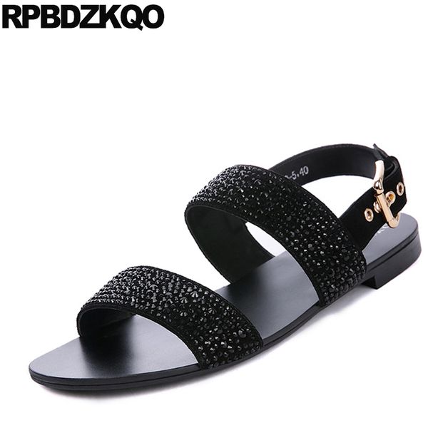 

black roman size 46 rhinestone italian native shoes plus genuine leather 45 men gladiator sandals summer gold strap mx200617