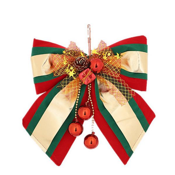 

creative bowknot pine cone christmas ornament delicate christmas tree hanging decoration m size mixed color tricolor-medium