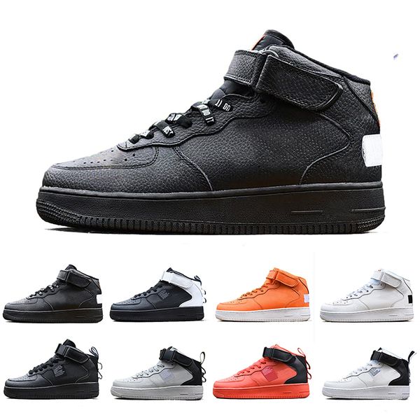 

5.5-11 utility black white dunk 1 casual athletic shoes men women skateboarding purple pink ribbon-pack just orange high low sports sneakers, White;red