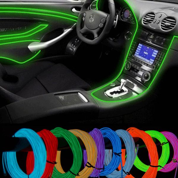 

10 color selected controller decorative led thread sticker accessory flexible neon light el wire rope tube