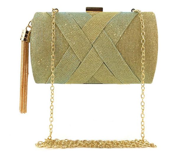 

2020 new fashion ladies hand holding evening bag color changing satin tassel banquet bag ing