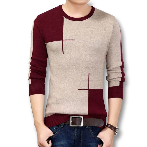 

isurvivor 2018 men winter autumn thick sweaters pullovers hombre male casual fashion slim fit large size o neck sweaters men, White;black