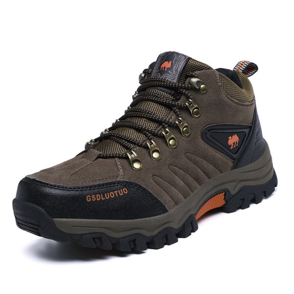 

lion scream men's tactical boots genuine leather men outdoor shoes breathable sneaker mountain hiking shoes men hunting boots 47