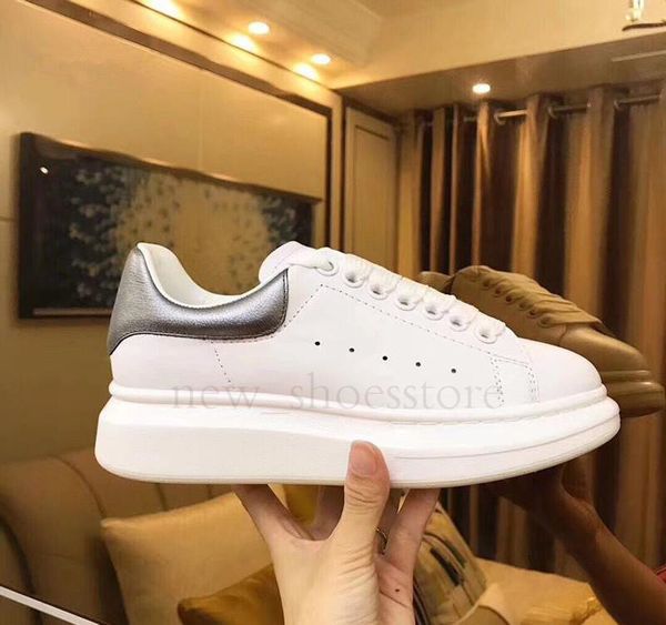 

дизайнер роскошные мужчины женщины повседневная обувь кожа мужская женская мода белая кожа удобная обувь плоские повседневная обувь ежедневн, Black