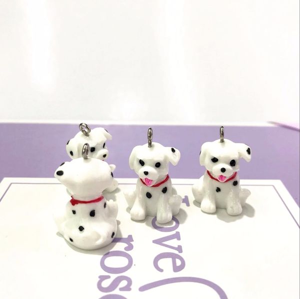 

10pcs 21*18mm 3d resin dalmatians charms jewelry necklace pendant keychain charms for earring diy decoration gift, Bronze;silver