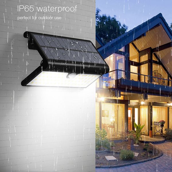 

brelong солнечный складной светильник 42 led 2 вт открытый сад ip65 водонепроницаемый безопасность мобильный детектор настенный светильник