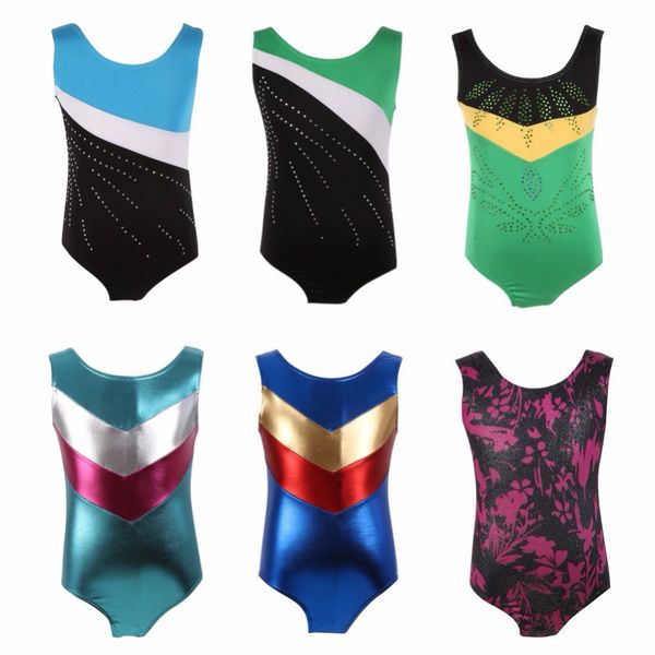 

girls dance wear professional leotards ballet gymnastics one-piece dancesuit splice ballet dancewear tutu practice dress, Black;red