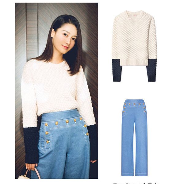 

hit color white sweaters fashion 2019 early spring crew neck womens sweaters runway female knit pullovers sueter mujer, White;black