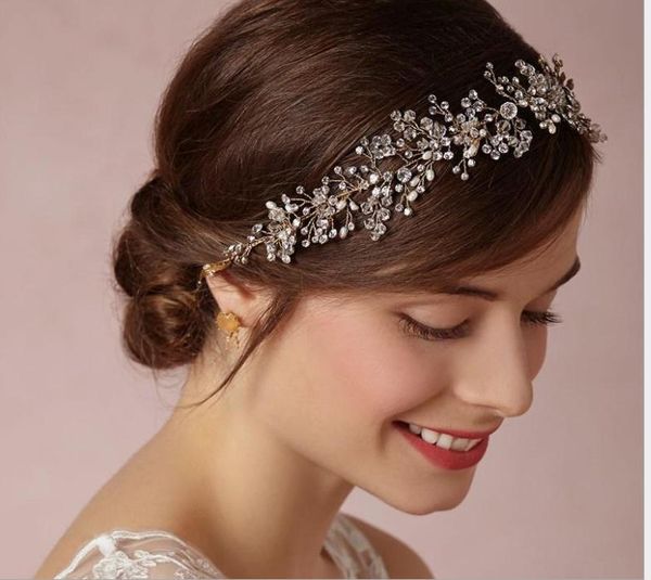 

handmade gold and silver crystal bride's forehead hair accessories hair accessories jewelry wedding dress accessories