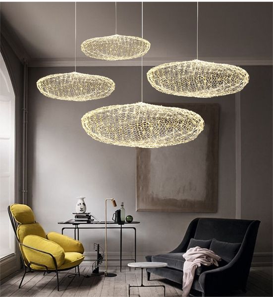 

industrial wind iron iron cloud chandelier shopping mall restaurant bar starry metal barbed wire creative club lights