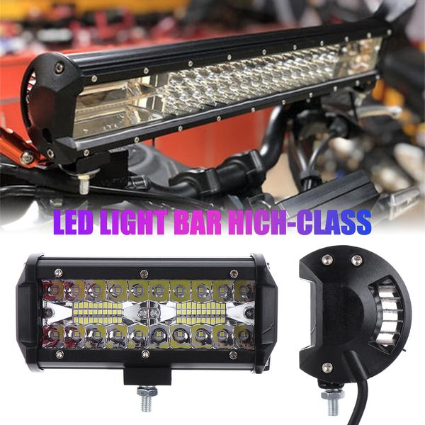 

1 pcs led bar 400w 7'' car led work light bar spot flood beams combo for off-road suv truck car accessories