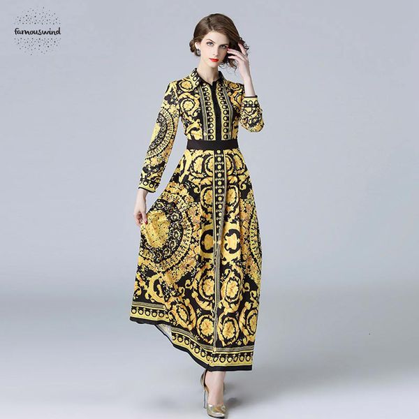 

dress fashion runway womens long sleeve printed crystal floral elegant vintage dresses drop shipping, Black;gray