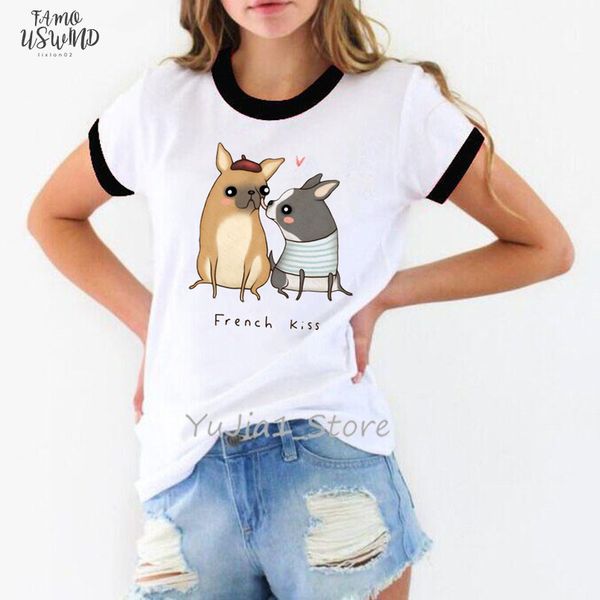 

anatomy of the pug dog animal print t shirt women graphic tee shirt femme harajuku kawaii clothes white v neck tshirt streetwear
