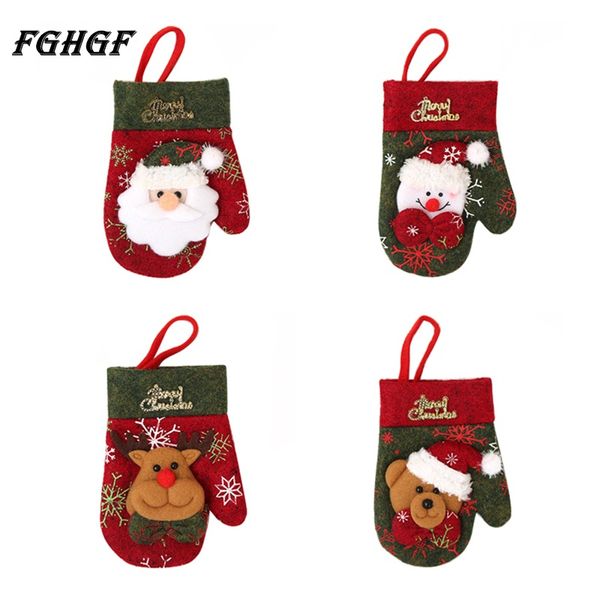 

fghgf santa hat reindeer christmas new year pocket fork knife holder bag home party table dinner decoration tableware