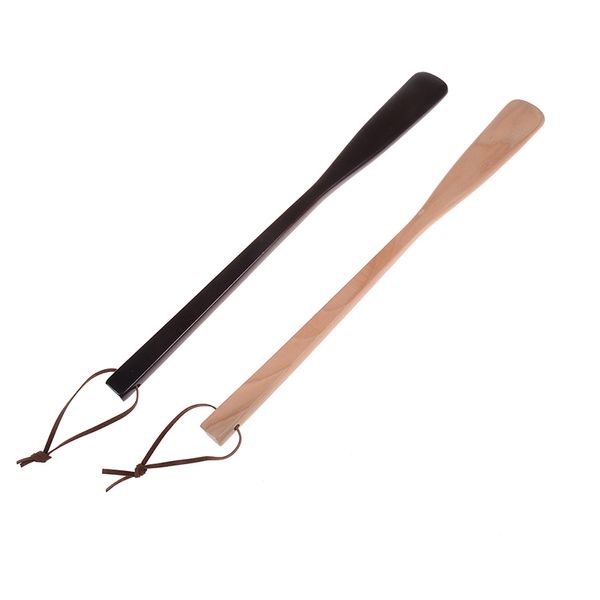 

1pcs 40см деревянные обуви хорн flexible длинной ручкой shoehorn полезное чистка обуви lifter профессиональный ложка главная инструменты выс, White;pink