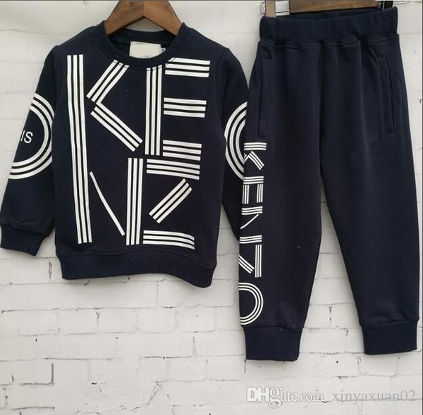 

весна и осень детская мода повседневная костюм спортивная одежда мальчики и девочки из двух частей спортивная одежда детские свитера свитера, White