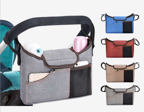 

dhl 50pcs universal baby stroller bag travel diaper bags baby carriage pram buggy cart bottle bag accessories