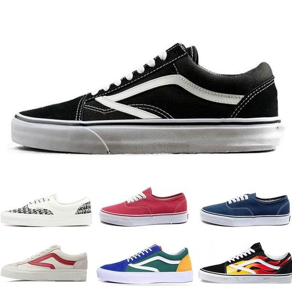

van old skool discount original brand running casual shoes black blue red classic mens women sk8 hi skateboarding shoes