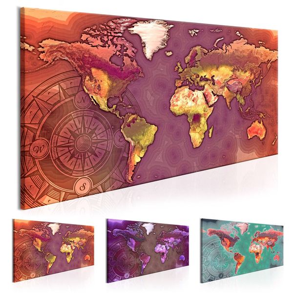 

unframed 1 panel hd printed canvas print painting world map home decoration wall pictures for living room wall art on canvas