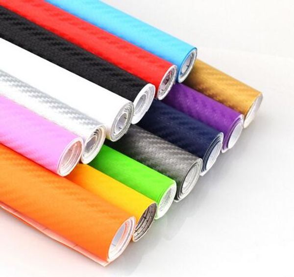 

car stickers 3d car carbon fiber vinyl film sheet wrap roll auto diy decor sticker paper car styling