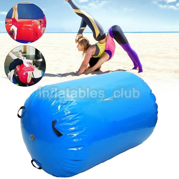 Frete grátis rolo de ar inflável para venda 100*60cm de diâmetro rolo de ioga para treinamento de ginástica rolo de ar colorido inflável