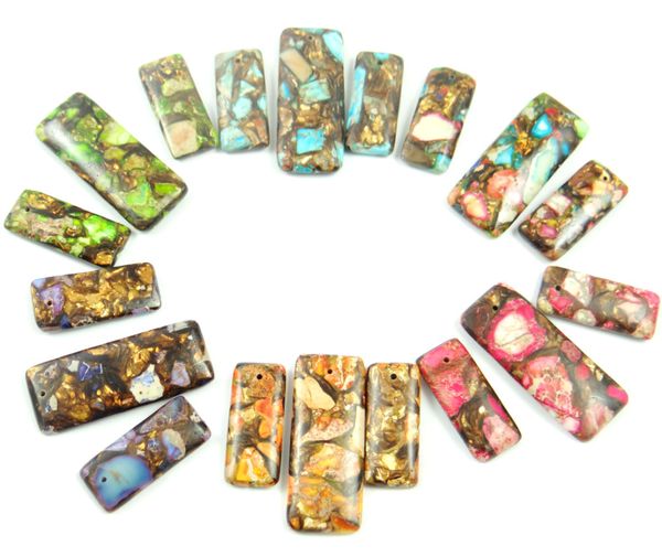 

natural stone opal quartz turquoises making marine sedimentary pendant for diy jewelry making necklace accessories, Silver