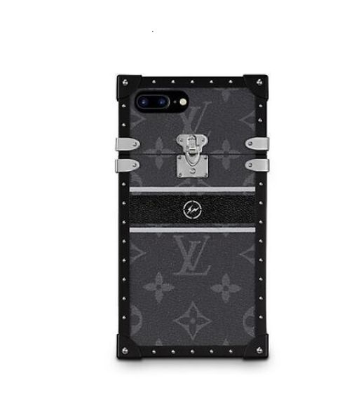

m62612 eye-trunk iphone 7 plus men real leather long wallet chain wallets compact purse clutches evening key card holders