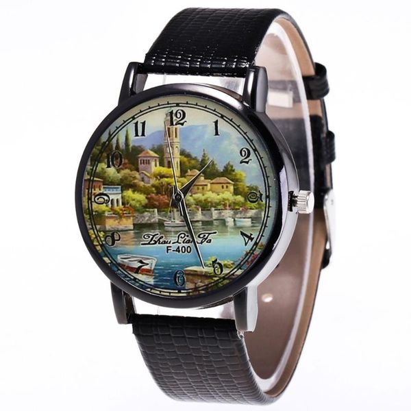 

поддельный кожаный ремешок круглый циферблат часы мужчины корейских женщин студент пару часов моды кварцевые часы ll @ 17, Slivery;brown