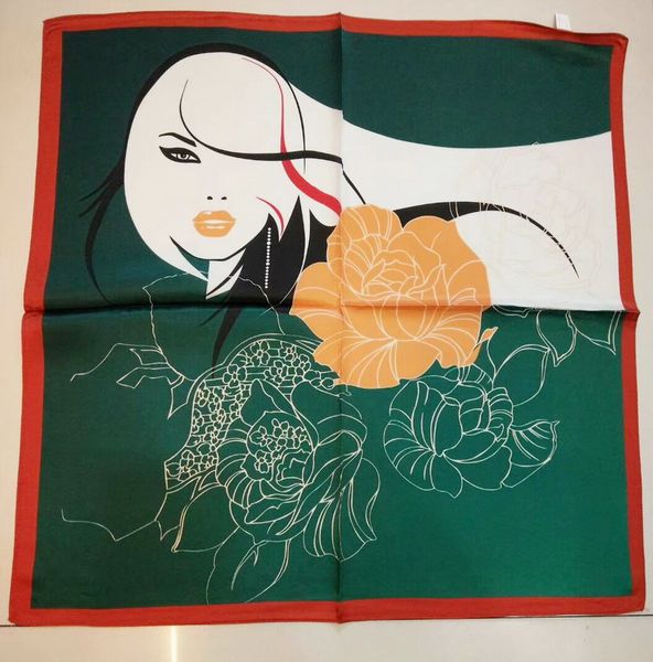

fashion 53cm square 100% real silk scarf silk satin neckerchiefs factory sale mixed 20 pcs/lot #4140