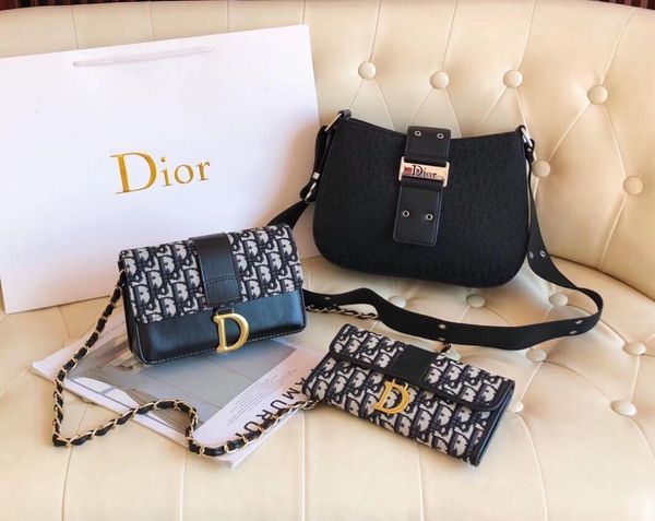 

three-piece set of selling fashion designers handbags, selling models, leather goods, leather handbags, shoulder bags--10