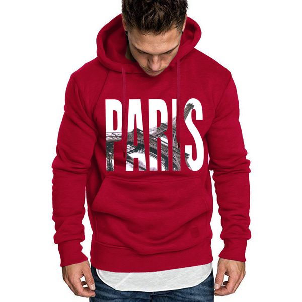 

luxury designer hoodies with paris letters autumn mens hoodies pullovers hooded long sleeved brand sweaters hooded clothing s-2xl, Black