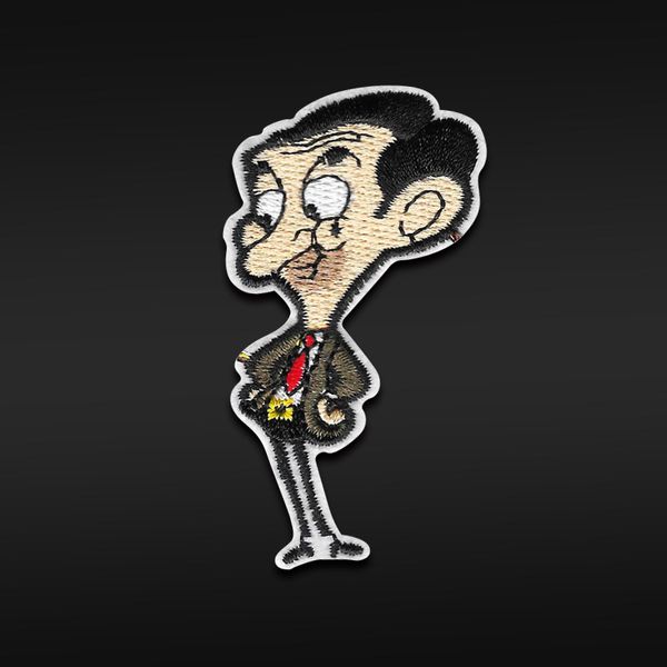 Cartoon Agent Mr. Bean Vestiti ricamati PATCH PATCH PATCHINA PER ABBIGLIAMENTO Cute Patch Badge Adesivi Appliques Appliques all'ingrosso