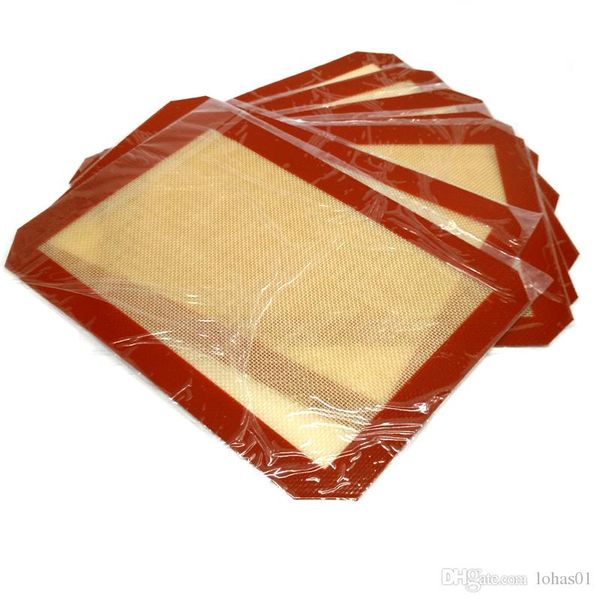 

large red non-stick silicone mat square food grade non stick baking cookie sheets size 8.5" x 11.5