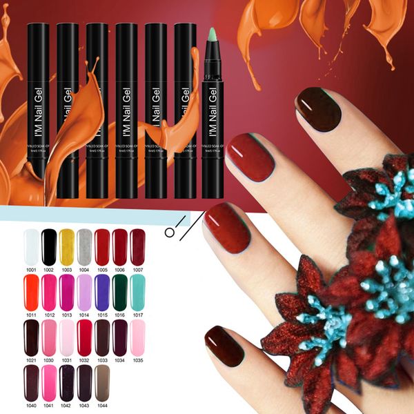 

bgvfiveuv nail polish pen uv led light gel polish pen nails art multi color painting gel one step manicure tool