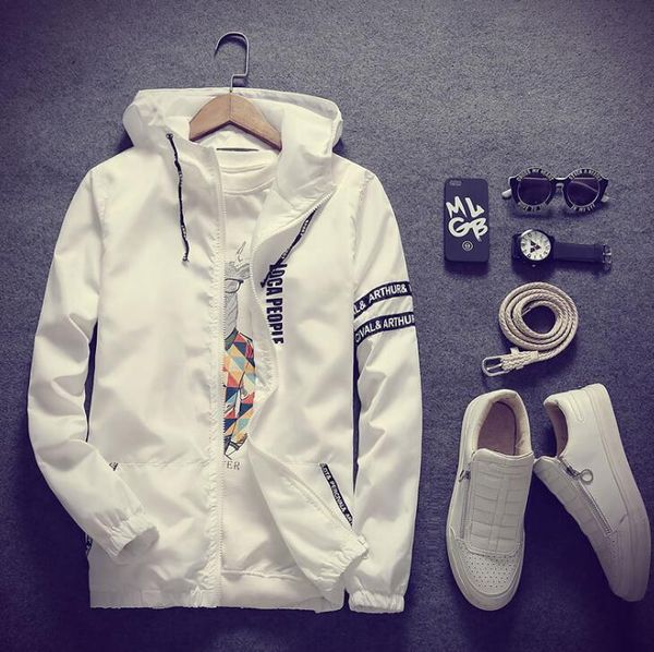 

fashion jacket windbreaker letter print men women jackets designer coats mens jackets new male clothing elastic, Black;brown
