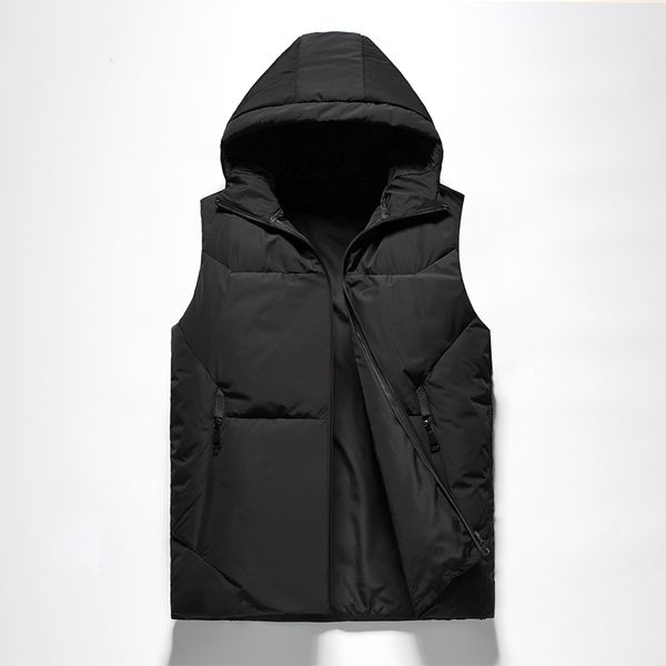 

regular white duck down men's black winter down vest