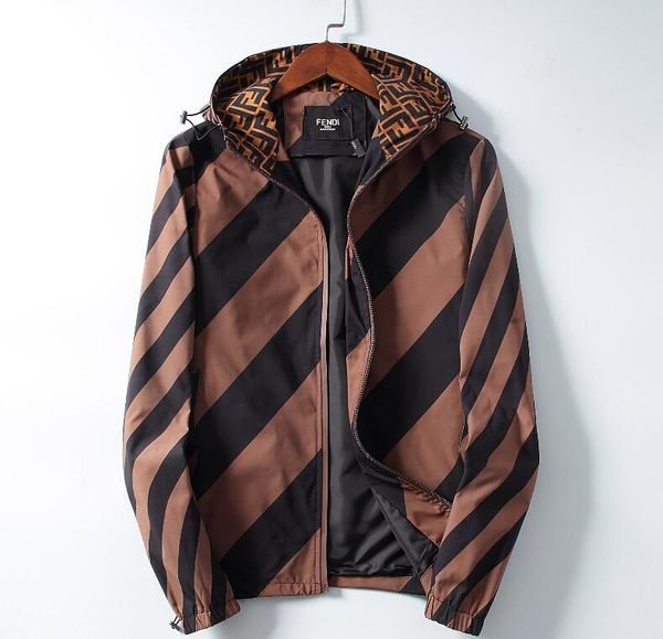 

men jacket coat sports sweatshirt xxl fendi hoodie with long sleeve zipper windbreaker mens clothing hoodies, Black;brown
