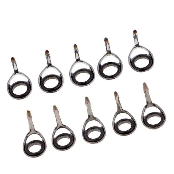 

10pcs fishing rod eyes sic ring spinning rod guides line rings 4mm 6mm