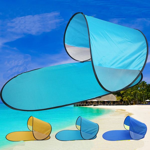 

children's beach tent up open shade tent double beach mat outdoor folding automatic