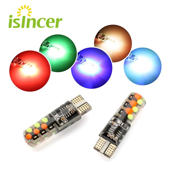 

автомобиль rgb светодиодные декоративные лампы сигнала t10 rgb led автомобиля изменение цвета ширина лампы вспышки strobe силикона цветастый