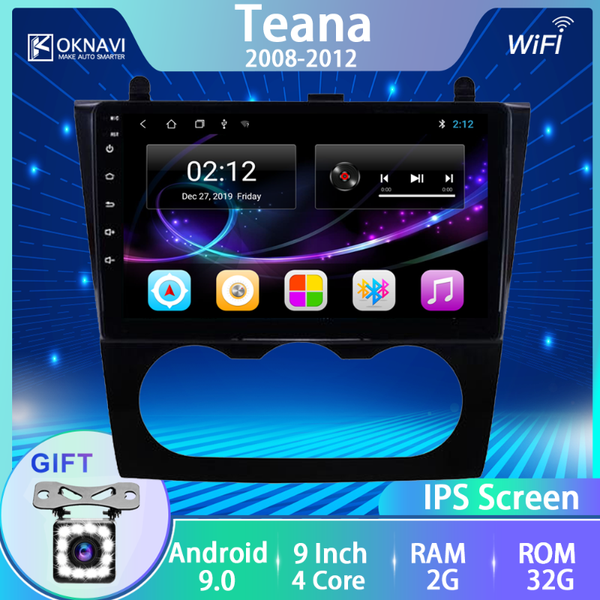 

для teana altima car radio android 9.0 стерео dvd плеер 2008-2012 сенсорный 9 дюймовый экран bluetooth gps навигатор туризм автомобильный dv