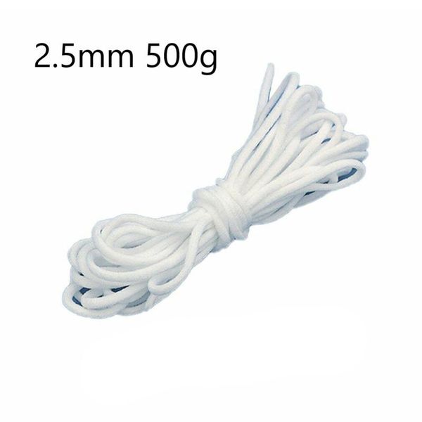 

2.5mm 3mm white cover elastic strap rope round ear band diy crafting thread elastic tape for diy sewing accessories, Black;white