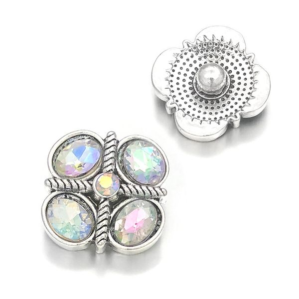 

new component w185 crystal 3d 18mm metal snap button for bracelet necklace interchangeable jewelry women accessorie findings