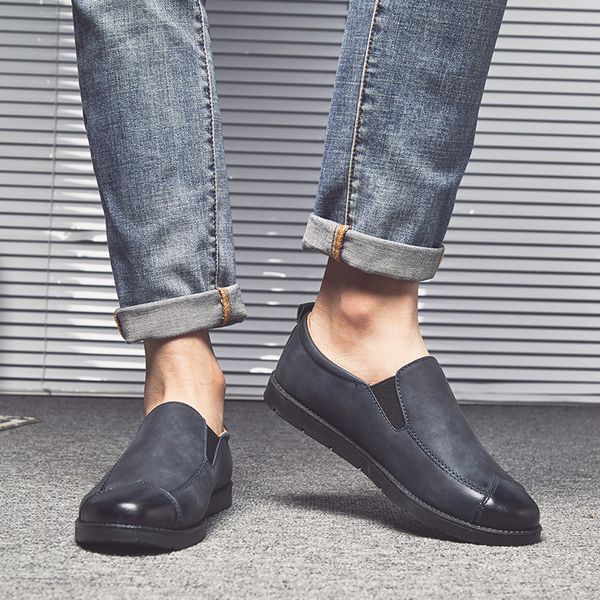 

men shoes loafers flat vintage men's casual canvas espadrilles driving soft shoes for holiday beach, Black