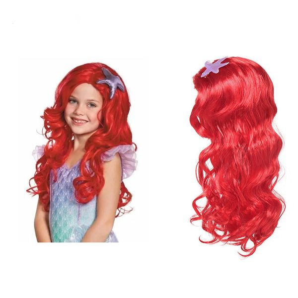 

children comic con cosplay equipment accessories girls halloween princess braided wig dress up human hair party supplies, Black