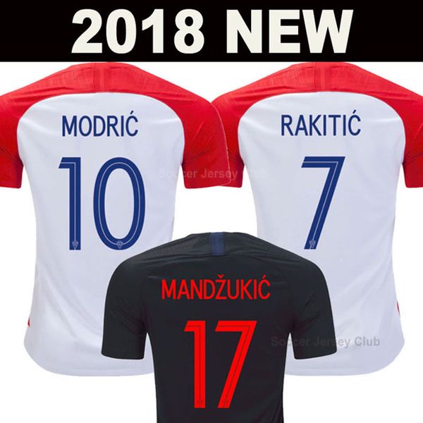 

2018 soccer jersey world cup hrvatska modric mandzukic rakitic perisic kalinic kovacic 2019 national football shirts kit thailand quality, Black
