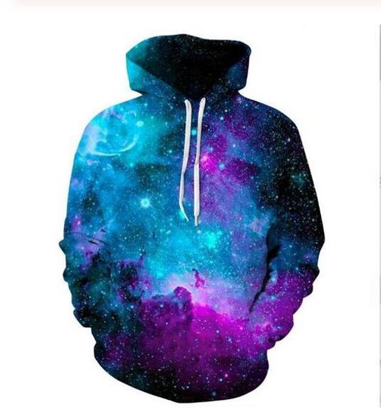 

new fashion hip hop sweatshirt men women 3d casual hoodies space galaxy harajuku style loose pullover hoodies t0400, Black