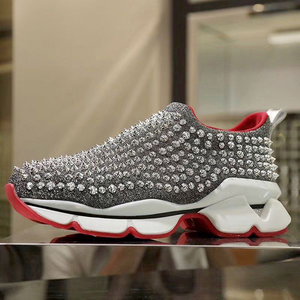 

british wind new rivet couple men and women shoeschanel thick bottom shock absorption sports utility non-slip running training pedal shoes, Black