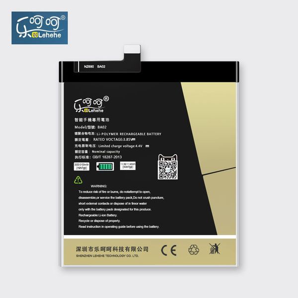 

new lehehe ba02 battery for meizu m3e 3100mah replacement battery with tools gifts