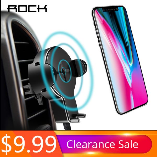 

qi car wireless charger, rock phone stand for iphone 8 x samsung galaxy s8 note 8 plus fast wireless charging
